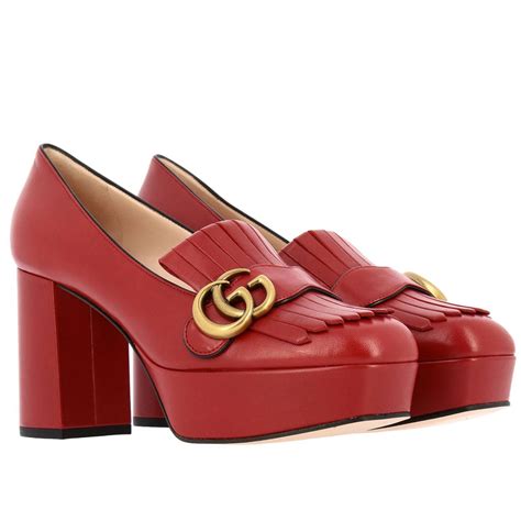 gucci marmont pumps rot|Gucci Marmont platform pumps.